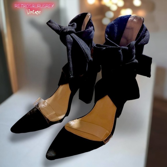 Public Desire Jordy High Block Heel Wrap Tie Heels, 7 - Picture 4 of 12